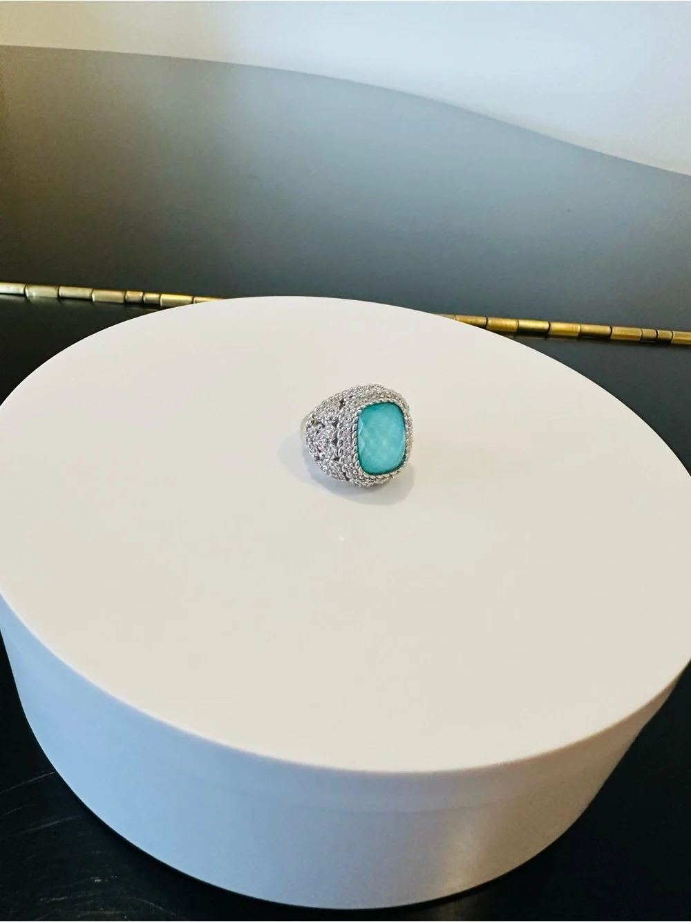 Judith Ripka Luxury Vintage Retro Designer Couture Runway RARE Authentic Ring